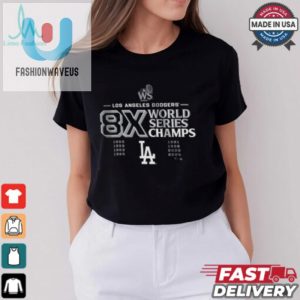 Los Angeles Dodgers Fanatics Youth 8 Time World Series Champions T Shirt fashionwaveus 1 3