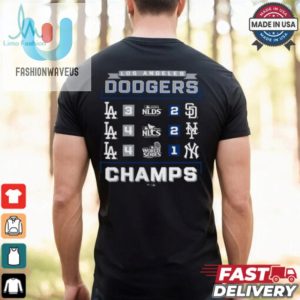 Los Angeles Dodgers Fanatics Black 2024 World Series Champions Schedule T Shirt fashionwaveus 1 1