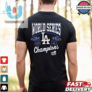 Los Angeles Dodgers Mitchell Ness Black 2024 World Series Champions Arch Logo T Shirt fashionwaveus 1 1