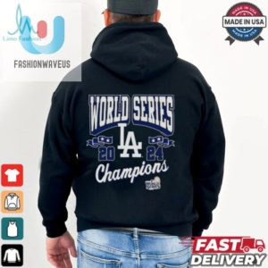 Los Angeles Dodgers Mitchell Ness Black 2024 World Series Champions Arch Logo T Shirt fashionwaveus 1 2