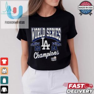 Los Angeles Dodgers Mitchell Ness Black 2024 World Series Champions Arch Logo T Shirt fashionwaveus 1 3