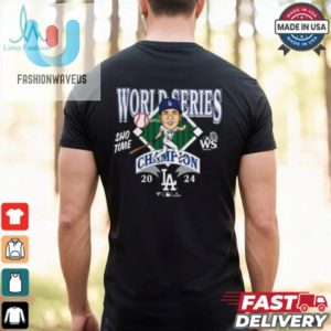 Os Angeles Dodgers Shohei Ohtani Fanatics Black 2024 World Series Champions Sho Time T Shirt fashionwaveus 1 1