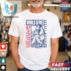 Los Angeles Dodgers Shohei Ohtani Fanatics White 2024 World Series Champions Kanji Swing T Shirt fashionwaveus 1 2