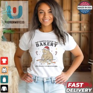 Santa Claus Bakery Funny Xmas Cat Owner Gift T Shirt fashionwaveus 1 3