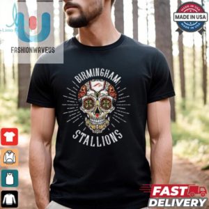 Skull Birmingham Stallions Dia De Los Muertos Shirt fashionwaveus 1 2