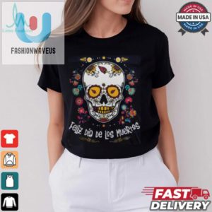 Arizona Cardinals Skull Dia De Los Muertos 2024 T Shirt fashionwaveus 1 3