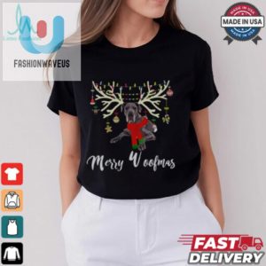 Christmas Dog Lover Gift Shirt Merry Woofmas Great Dane Reindeer fashionwaveus 1 3