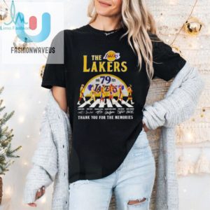 Los Angeles Lakers Abbey Road 79Th Anniversary 1946 2025 Thank You For The Memories Signature Shirt fashionwaveus 1 1