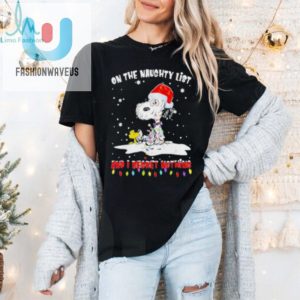 Peanut Snoopys Christmas On The Naughty List And I Regret Nothing Shirt fashionwaveus 1 1