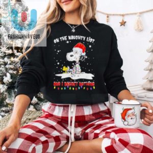 Peanut Snoopys Christmas On The Naughty List And I Regret Nothing Shirt fashionwaveus 1 3