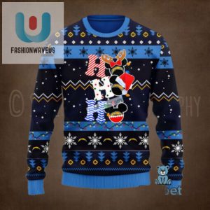 Los Chargers Hohoho Mickey Mouse Blue Ugly Christmas Sweatshirt Womens fashionwaveus 1 1