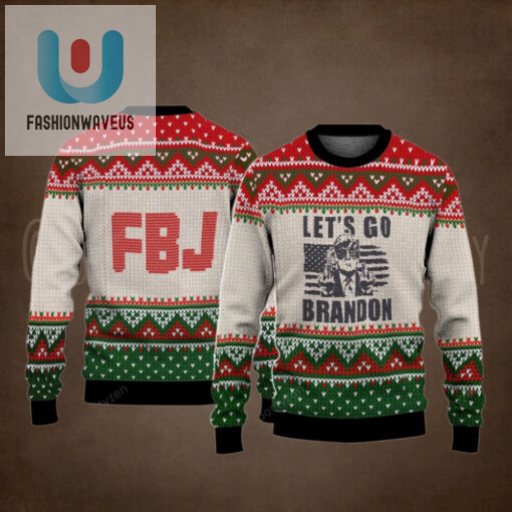 Fjb Lets Go Brandon Trump Funny Christmas Sweater  Unisex Funny Winter Holiday Ugly Christmas Sweater 