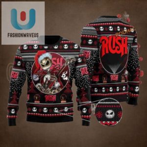 Rush Band Skull Santa Claus And Rush Logo Chirstmas Gifts 2024 Xmas For Family And Friends Ugly Sweater fashionwaveus 1 1