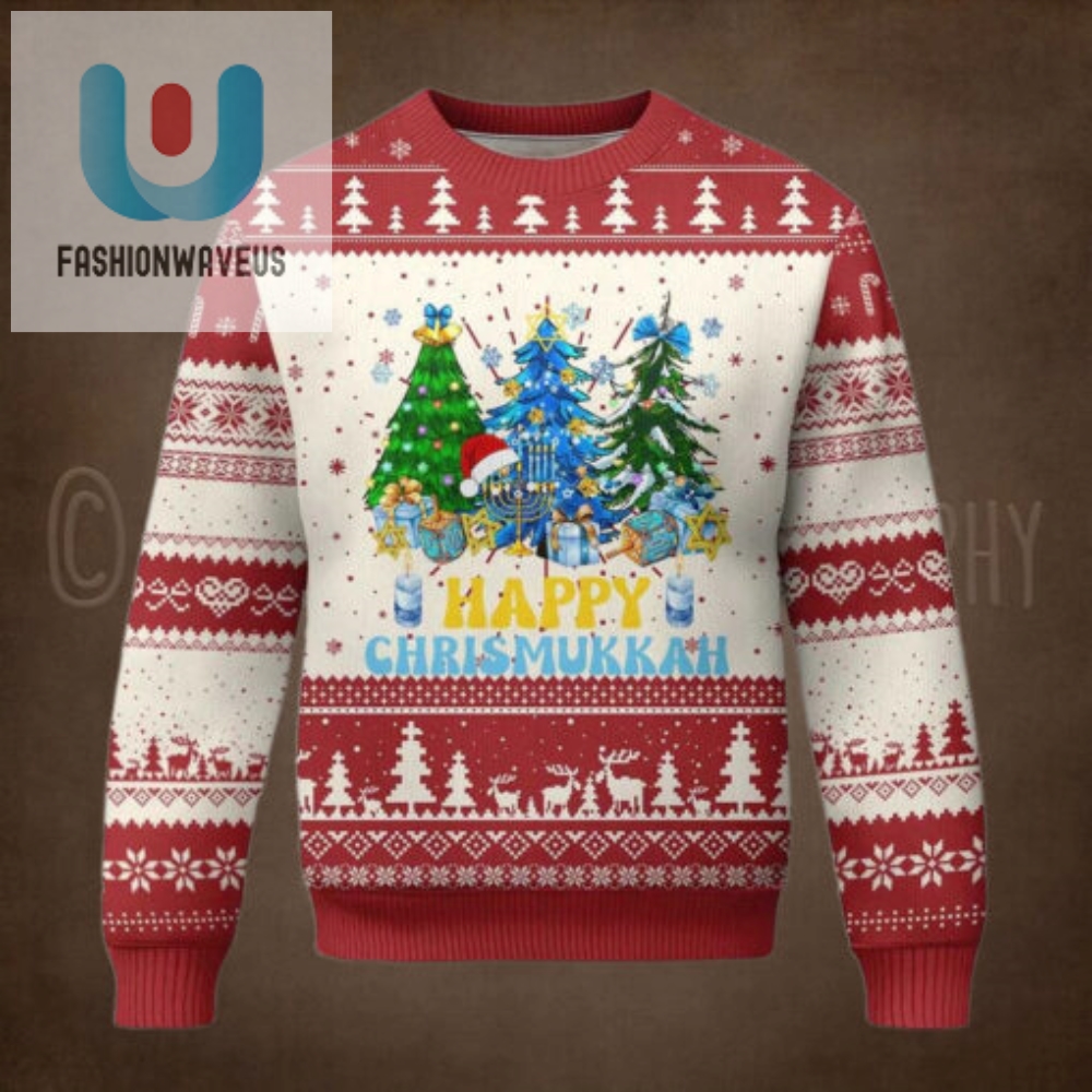 Merry Christmukkah Jewish Ugly Christmas Sweater 