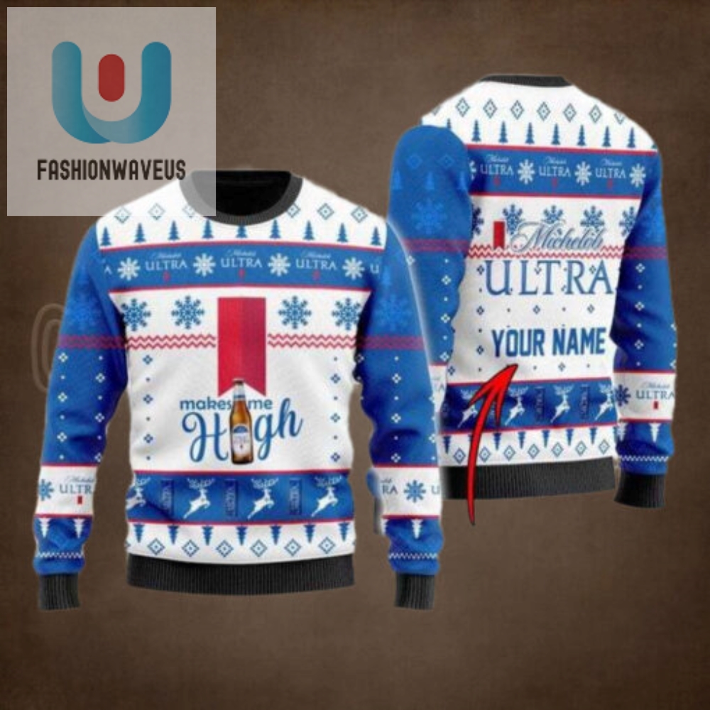 Personalized Michelob Ultra Ugly Sweater 