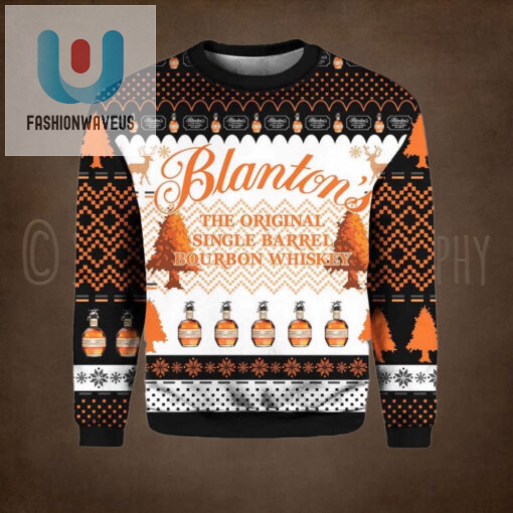 Blantons Bourbon Whiskey Ugly Christmas Sweater 