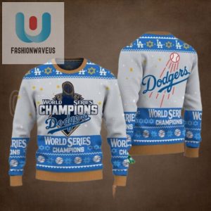 Dodgers 2024 World Series Champions Ugly Christmas Sweater fashionwaveus 1 1