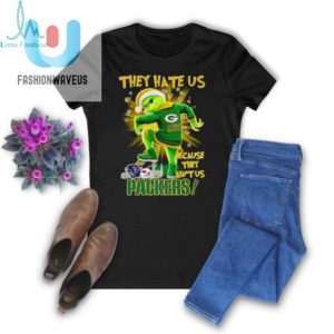 The Grinch They Hate Us Because They Aint Us Green Bay Packers Stomp On 2024 Shirt fashionwaveus 1 1