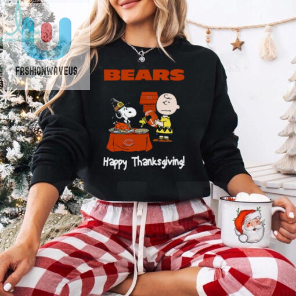 Peanuts Chicago Bears Football Happy Thanksgiving T Shirt 