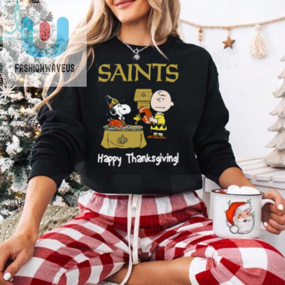 Peanuts New Orleans Saints Football Happy Thanksgiving T Shirt 