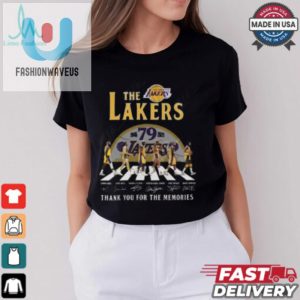 Los Angeles Lakers 79Th Anniversary 1946 2025 Thank You For The Memories T Shirt fashionwaveus 1 1