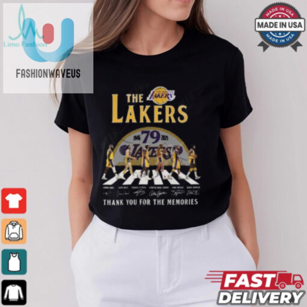 Los Angeles Lakers 79Th Anniversary 1946 2025 Thank You For The Memories T Shirt 