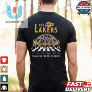 Los Angeles Lakers 79Th Anniversary 1946 2025 Thank You For The Memories T Shirt fashionwaveus 1 2