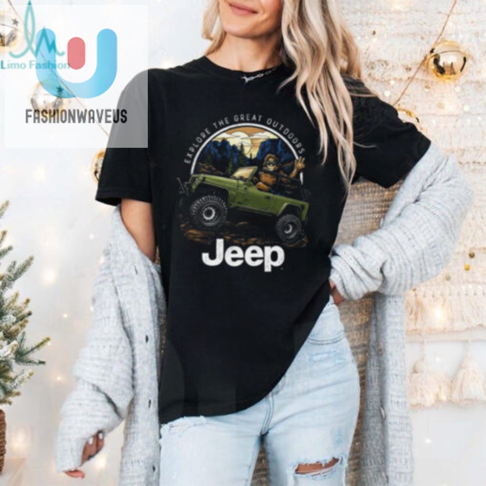 Explore The Great Outdoors Sasquatch Jeep Shirt 