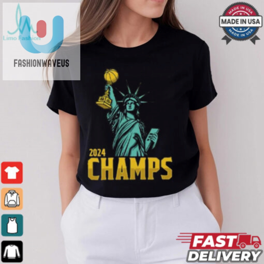 Statue Of Liberty New York Liberty 2024 Wnba Champs T Shirt 