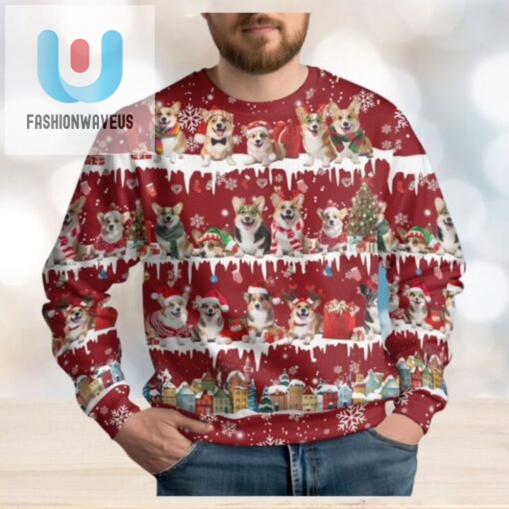 Christmas Corgi Dog Ugly Sweater 