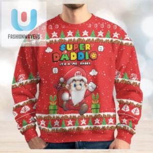 Christmas Super Daddio Ugly Sweater Super Mario Xmas Sweater fashionwaveus 1 1