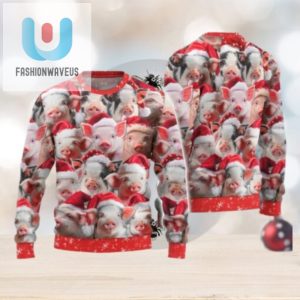 Christmas Pig Ugly Sweater Merry Pigmas Holiday Sweater fashionwaveus 1 1