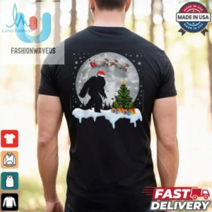 Christmas Bigfoot Santa Tree Sleigh Moon Reindeer Snow T Shirt Recovered fashionwaveus 1 2