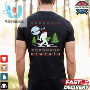 Funny Bigfoot Xmas Gift Santa Hat Ugly Bigfoot Christmas T Shirt Recovered fashionwaveus 1 2