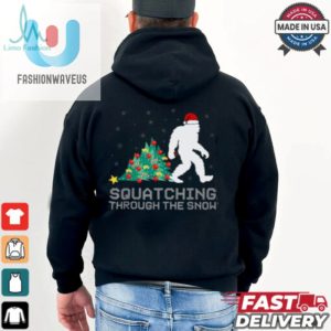 Squatching Through The Snow Bigfoot Christmas Sasquatch T Shirt Recovered fashionwaveus 1 3