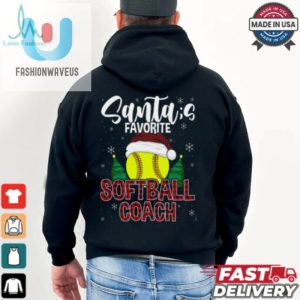 Funny Santas Favorite Softball Coach Christmas Plaid Xmas Softball T Shirt Recovered fashionwaveus 1 3