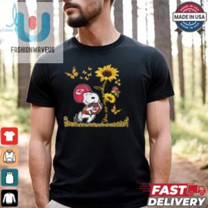 Snoppy And Woodstock Sunflower Kansas City Chiefs Shirt Recovered fashionwaveus 1 1