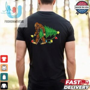 Bigfoot Christmas Tree Lights Xmas Boys Men Sasquatch Lovers T Shirt Recovered fashionwaveus 1 2