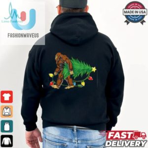 Bigfoot Christmas Tree Lights Xmas Boys Men Sasquatch Lovers T Shirt Recovered fashionwaveus 1 3