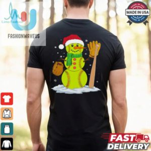 Christmas Snowman Softball Pitcher Boys Teens Xmas Softball T Shirt Recovered fashionwaveus 1 2