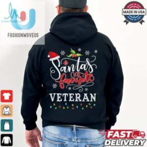 Funny Santas Favorite Veteran Christmas Gift Xmas Hat Veteran T Shirt Recovered fashionwaveus 1 3