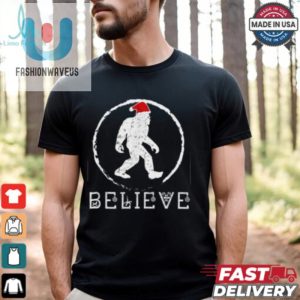 Christmas Bigfoot With Santa Hat T Shirt Recovered fashionwaveus 1 1