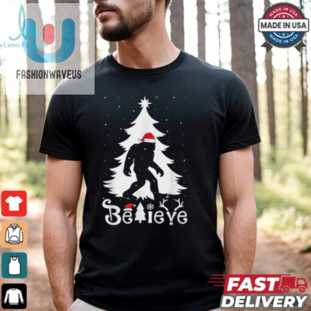 Bigfoot Christmas Gifts For Men Boys Girls Funny Christmas T Shirt Recovered 