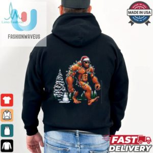 Santa Bigfoot Christmas Tree Lights Funny Sasquatch Believe T Shirt Recovered fashionwaveus 1 3