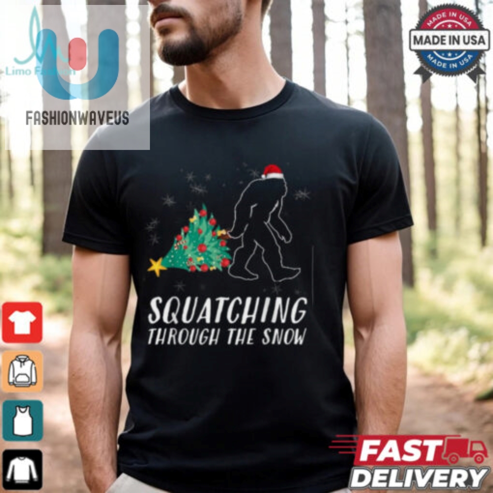 Sasquatch Christmas Shirt Funny Bigfoot Costume Xmas Gift T Shirt Recovered 