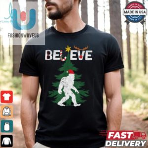 Believe Bigfoot Sasquatch Yeti Santa Hat Christmas T Shirt Recovered fashionwaveus 1 1