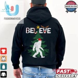 Believe Bigfoot Sasquatch Yeti Santa Hat Christmas T Shirt Recovered fashionwaveus 1 3