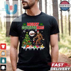 Merry Squatchmas Christmas Tree Santa Bigfoot Sasquatch T Shirt Recovered fashionwaveus 1 1