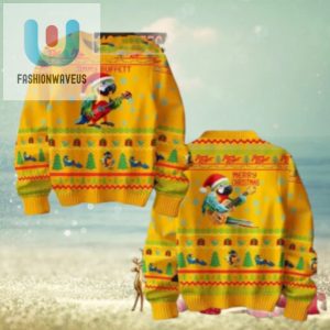 Jimmy Buffett Loves Parrot Merry Christmas Yellow Chirstmas Gifts 2024 Xmas For Family And Friends Ugly Sweater fashionwaveus 1 1