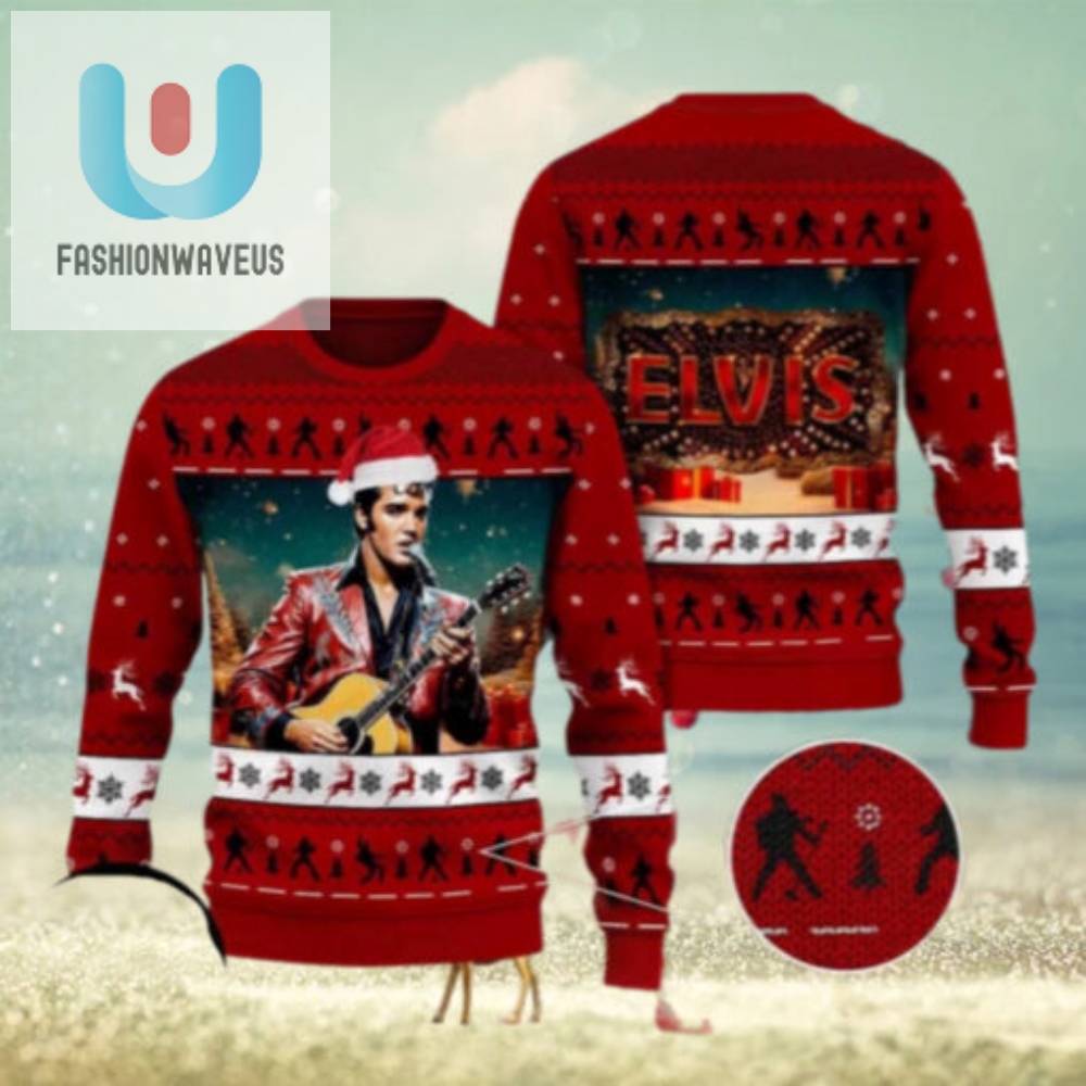 Elvis Presley Chirstmas Gifts 2024 Xmas For Family And Friends Ugly Sweater 